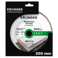 Диск отрезной по керамике Kronger KU100200 200x25.4x1.2 мм