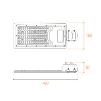 Светильник консольный cветодиодный ДКУ Wolta STL-100W/04 100 Вт 5700К IP65 нейтральный белый свет