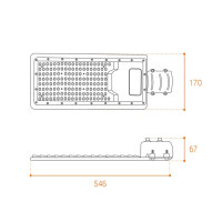 Светильник консольный cветодиодный ДКУ Wolta STL-150W/04 150 Вт 5700К IP65 нейтральный белый свет