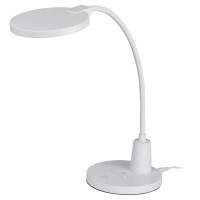 Настольная лампа светодиодная Эра LED-501-10W-W нейтральный белый свет цвет белый, с регулировкой яркости