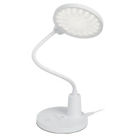Настольная лампа светодиодная Эра LED-501-10W-W нейтральный белый свет цвет белый, с регулировкой яркости