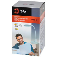 Настольная лампа светодиодная Эра LED-501-10W-W нейтральный белый свет цвет белый, с регулировкой яркости