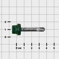 Саморезы по металлу оцинкованные 6.3x38 мм 50 шт. RAL 6005