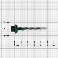 Саморезы по металлу оцинкованные 6.3x51 мм 40 шт. RAL 6005