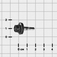 Саморезы по дереву оцинкованные 4.8x19 мм 10 шт. RAL 7024