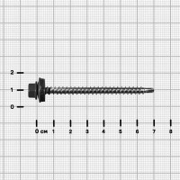 Саморезы по дереву оцинкованные 4.8x70 мм 4 шт. RAL 7024