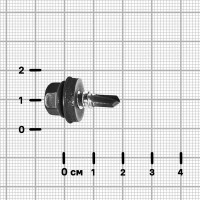 Саморезы по металлу оцинкованные 6.3x19 мм 10 шт. RAL 7024