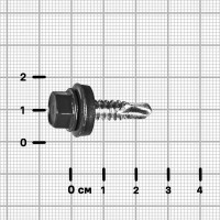 Саморезы по металлу оцинкованные 6.3x25 мм 8 шт. RAL 7024