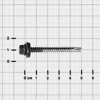 Саморезы по металлу оцинкованные 6.3x51 мм 4 шт. RAL 7024