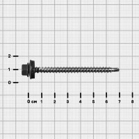 Саморезы по дереву оцинкованные 4.8x70 мм 30 шт. RAL 7024