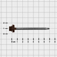 Саморезы по дереву оцинкованные 4.8x70 мм 4 шт. RAL 8017