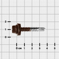 Саморезы по металлу оцинкованные 6.3x38 мм 6 шт. RAL 8017