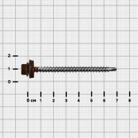 Саморезы по дереву оцинкованные 4.8x70 мм 30 шт. RAL 8017