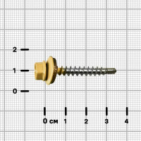 Саморезы по дереву оцинкованные 4.8x35 мм 6 шт. RAL 1014