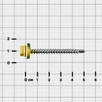 Саморезы по дереву оцинкованные 4.8x51 мм 4 шт. RAL 1014