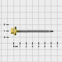 Саморезы по дереву оцинкованные 4.8x64 мм 4 шт. RAL 1014