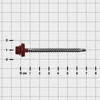 Саморезы по дереву оцинкованные 4.8x70 мм 4 шт. RAL 3005