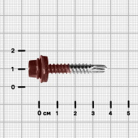 Саморезы по металлу оцинкованные 6.3x38 мм 6 шт. RAL 3005