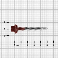 Саморезы по металлу оцинкованные 6.3x51 мм 4 шт. RAL 3005