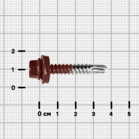 Саморезы по металлу оцинкованные 6.3x38 мм 50 шт. RAL 3005