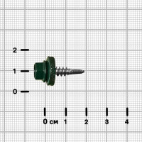 Саморезы по дереву оцинкованные 4.8x19 мм 10 шт. RAL 6005