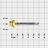 Саморезы по металлу оцинкованные 5.5x51 мм 4 шт. RAL 1014