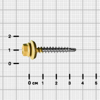 Саморезы по дереву оцинкованные 4.8x35 мм 60 шт. RAL 1014