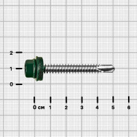 Саморезы по металлу оцинкованные 6.3x51 мм 4 шт. RAL 6005