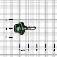 Саморезы по дереву оцинкованные 4.8x19 мм 100 шт. RAL 6005