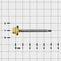 Саморезы по дереву оцинкованные 4.8x51 мм 40 шт. RAL 1014