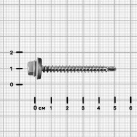 Саморезы по дереву оцинкованные 4.8x51 мм 4 шт. RAL 7004