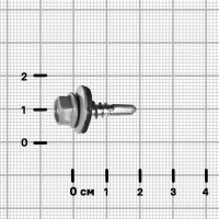 Саморезы по металлу оцинкованные 5.5x19 мм 10 шт. RAL 7004