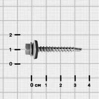 Саморезы по дереву оцинкованные 4.8x35 мм 60 шт. RAL 7004