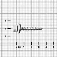 Саморезы по дереву оцинкованные 4.8x35 мм 60 шт. RAL 9003