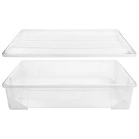 Ящик универсальный Tex-Box 78.5x58.5x17.2 см 61 л с крышкой полипропилен цвет прозрачный
