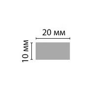 Молдинг настенный полистирол ударопрочный Stenopol С7047 белый 10x20x2000 мм