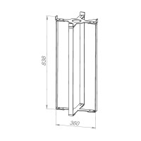 Опора для раковины Март Ferro 84x37x37 см сталь цвет черный