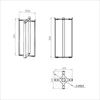 Опора для раковины Март Ferro 84x37x37 см сталь цвет черный