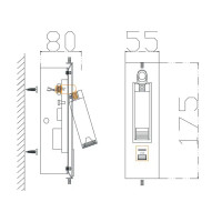 Настенный светильник светодиодный Freya Shon FR5347WL-L3BR 3 Вт USB цвет бронза