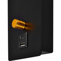 Настенный светильник светодиодный Freya Sol FR5346WL-L5BBZ 7 Вт USB цвет черный/латунь