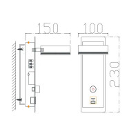 Настенный светильник светодиодный Freya Sol FR5346WL-L5BBZ 7 Вт USB цвет черный/латунь