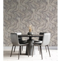 Обои флизелиновые Wallsecret Michelan коричневые 1.06 м 8851-26