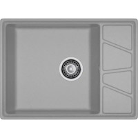 Мойка для кухни врезная с крылом Granfest Vertex GF-V-680L 68x50 см глубина чаши 20 см мрамор цвет серый