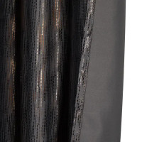 Штора на ленте Штрихи 160x260 см цвет графит