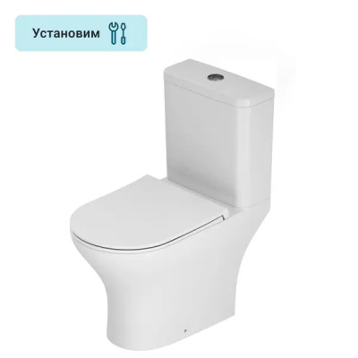Унитаз-компакт AM.PM Pulse Flash Clean C9P8600SC, безободковый, сиденье с микролифтом, двойной смыв