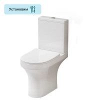 Унитаз-компакт AM.PM Moxie Flash Clean C9M8600SC, безободковый, сиденье с микролифтом, двойной смыв