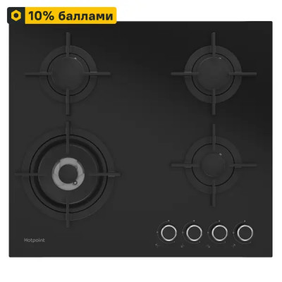 Газовая варочная панель Hotpoint HG 62I/BK 59 см 4 конфорки цвет черный