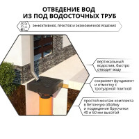 Ливнеприемник с решеткой Gidrolica 6012 250x250x200 мм цвет черный