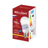 Лампа светодиодная Bellight E27 220-240 В 9 Вт груша матовая 750 лм теплый белый свет