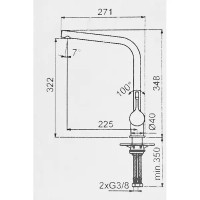 Смеситель кухонный Ideal Standard Ceralook высота 34.8 см цвет хром